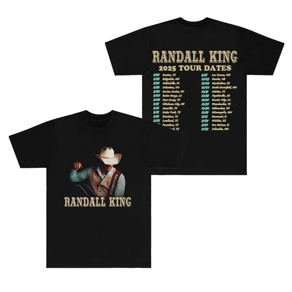 Randall King 2025 Tour T-Shirts Cosplay Women Men Fashion Crewneck Short Sleeve Tee