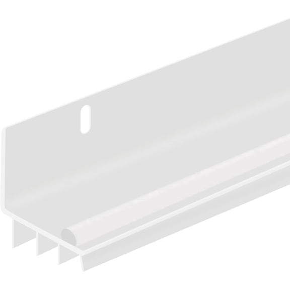 Randall Manufacturing 36″ L-Shaped PVC Door Bottom, Triple Vinyl Seals & Drip Cap, Fits 1-3/4″ to 2″ Doors, Fills 1/4″–1/2″ Gaps, Slotted Mounting Holes & Screws Included, white