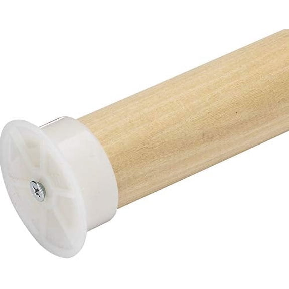Randall Manufacturing Co., Inc 1 3/8" Thick Solid Wood Closet Pole with Plastic End-Brackets (6 FT)