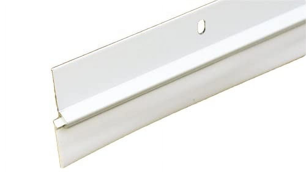 Heavy Duty Triple Seal Door Sweep - For Gaps Up To 1", Silver Aluminum, 3 Ft Long, Made In USA