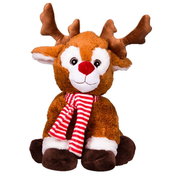 Randall Reindeer Plush 16 Inch Stuffed Holiday Deer Soft Winter Dcor Accent