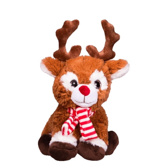 Randall the Reindeer 8 Inch Plush Stuffed Animal Toy, Soft Brown Holiday Deer