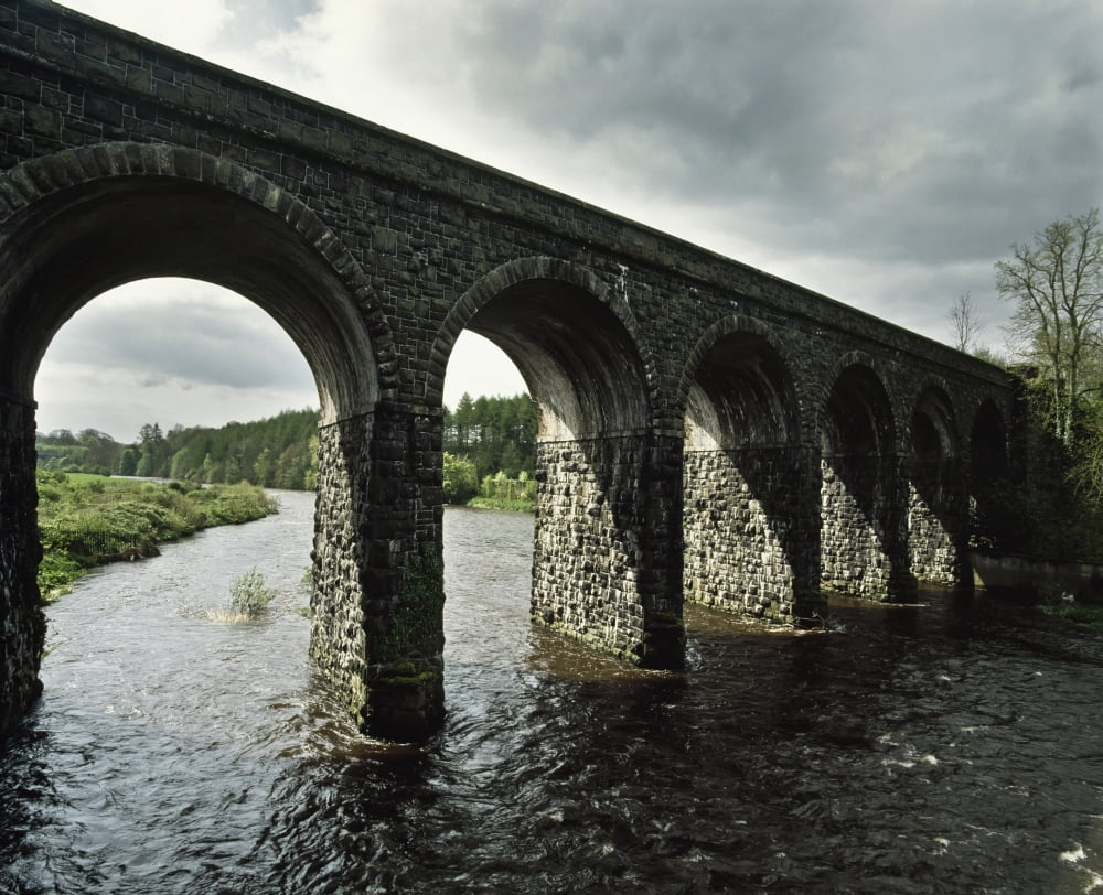 Randalstown Co Antrim Ireland Disused 19Th Century Railway Viaduct Canvas Art - The Irish Image Collection Design Pics (32 x 26)