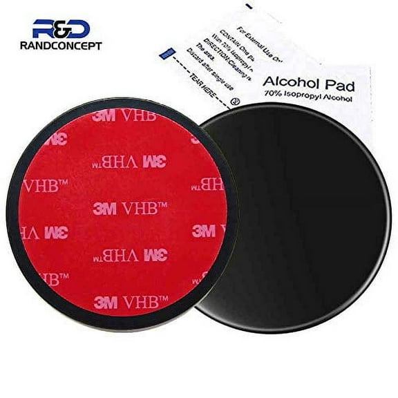 Randconcept - 95mm 3M VHB Adhesive Dashboard Pad Mounting Disk for Suction Cup Phone Mount & Garmin GPS Suction Mount | 3.74" Wide Diameter 2 Pcs