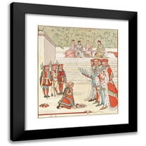 Randolph Caldecott 12x14 Black Modern Framed Museum Art Print Titled - The Queen of Hearts Pl 9 (1887)