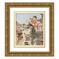 thumbnail image 1 of Randolph Caldecott 12x14 Gold Ornate Wood Frame and Double Matted Museum Art Print Titled - The Diverting History of John Gilpin Pl5 (1887), 1 of 4