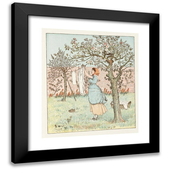 Randolph Caldecott 15x17 Black Modern Framed Museum Art Print Titled - Sing a Song for Sixpence Pl.8 (1887)