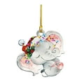 thumbnail image 1 of Randolph Double-Sided Christmas Cat And Dog Elephant Ornaments Acrylic Craft Gifts Christmas Pendants Party Decorations, 1 of 4