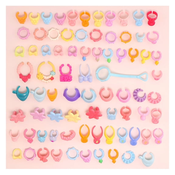 Random 10pcs Mini Plastic Collar Accessories Set for lps Pet Toys