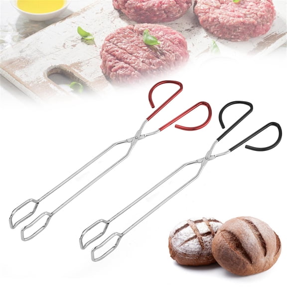 Random 1Pack Long Scissor Tongs 12.2-Inch Stainless Steel Barbecue Grilling Tongs