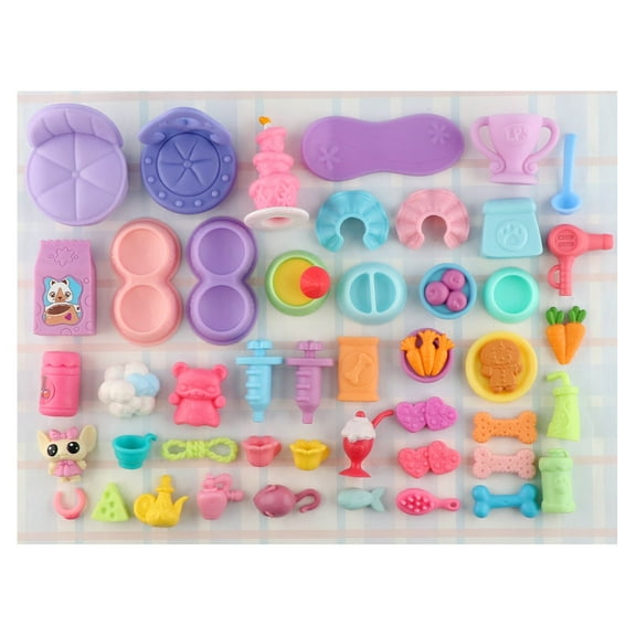 Random 25pcs LPS Accessories for Pets Toys Dog Cat Kids Gift Necklace Collar Bow Food Play Girl Lovely Gift