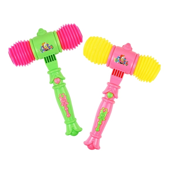 Random 2Pcs Squeaky Hammer, Squeaky Hammer Toy Sound-Making Toddler with Built-in Whistle Interactive Play & Learning (Ages 3+)