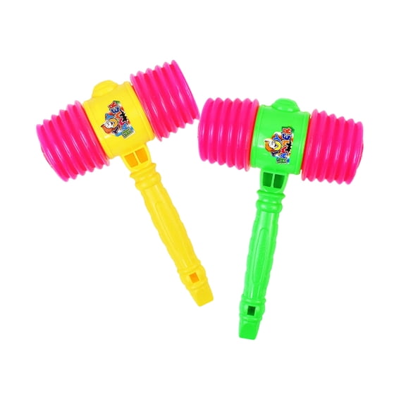 Random 2Pcs Squeaky Hammer, Squeaky Hammer Toy Sound-Making Toddler with Built-in Whistle Interactive Play & Learning (Ages 3+)