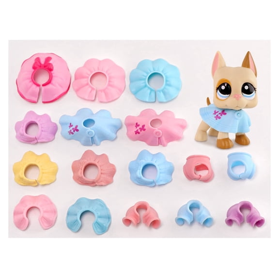 Random 5pcs Mini Plastic Dress Skirt Accessories for lps Shorthair Cat Collie Great Dane Figures