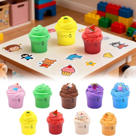 Random Butter Slime Set Super Soft Non Sticky, 70Ml Scented Slime With Watermelon Decoration For Big Kids Teens, Diy Surprise Play Set With Random Small Toy Inside The Container