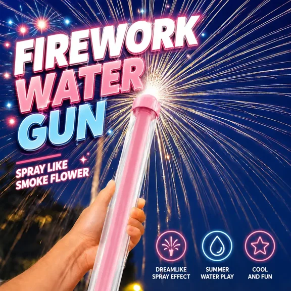 Random Color Firework Water Guns, Bulk Spray Water Guns, Outdoor Summer Pool Party Toy, 360 Degree Spraying Dual Nozzle, Outdoor Water Soaker, Waterblaster