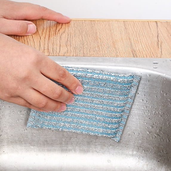 Random Color Non-Scratch Cleaning Scrub Pads, Gentle Dish Scrubbers for Non-Stick Cookware & Kitchen Dish Washing-White