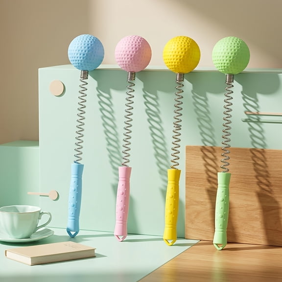 Random Color Spring Massage Hammer, Soft Ball Percussion Massage Stick, Shoulder Neck Waist Back Relaxation Mallet - 2 pieces