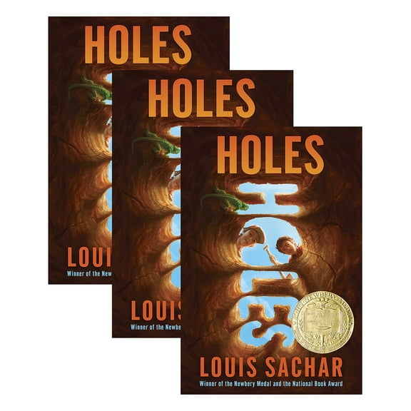 Holes by Louis Sachar Paperback Pack of 3 (ING0440414806-3)
