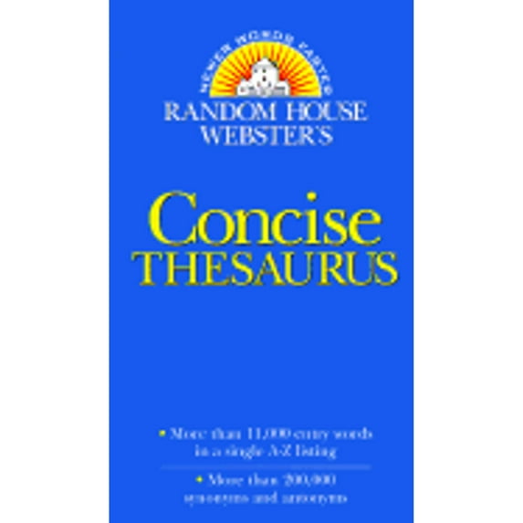 Pre-Owned Random House Webster's Concise Thesaurus (Hardcover) 0375401970 9780375401978