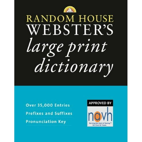 Pre-Owned Random House Webster's Large Print Dictionary (Paperback) 0375722327 9780375722325