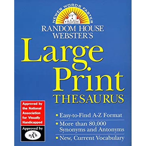 Pre-Owned Random House Webster's Large Print Thesaurus (Hardcover) 0375402209 9780375402203