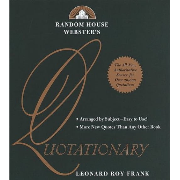 Pre-Owned Random House Webster's Quotationary Paperback