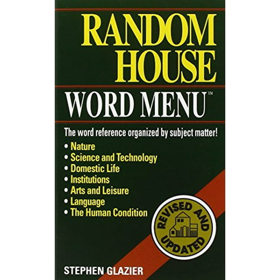 Pre-Owned Random House Word Menu, Newly Revised and Updated (Paperback) 0345414411 9780345414410