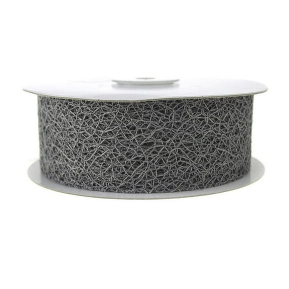 Random Mesh Net Ribbon, 1-1/2-inch, 20-yard, Smoke