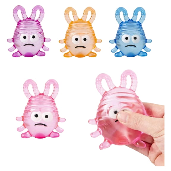 Random Monsters Stress Relief Squeeze , Soft & Durable Non-Toxic Decompression Pinch , Cute Kawaii Design, Portable Fidget for All Ages, Sensory Anxiety Relief for Home & Office,3*3.1in.