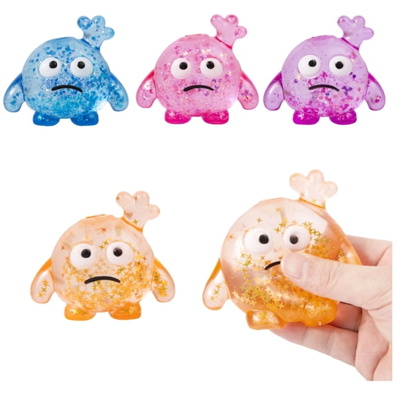 Random Monsters Stress Relief Squeeze , Soft & Durable Non-Toxic Decompression Pinch , Cute Kawaii Design, Portable Fidget for All Ages, Sensory Anxiety Relief for Home & Office,3*3.1in.