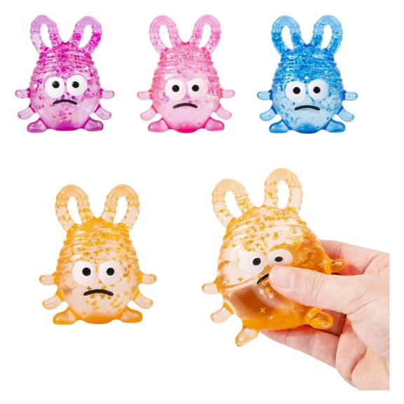 Random Monsters Stress Relief Squeeze , Soft & Durable Non-Toxic Decompression Pinch , Cute Kawaii Design, Portable Fidget for All Ages, Sensory Anxiety Relief for Home & Office,3*3.1in.