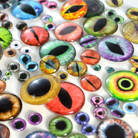 Random Overstock Bulk Lot of Glass Eyes - 10 Pairs or 20 Singles