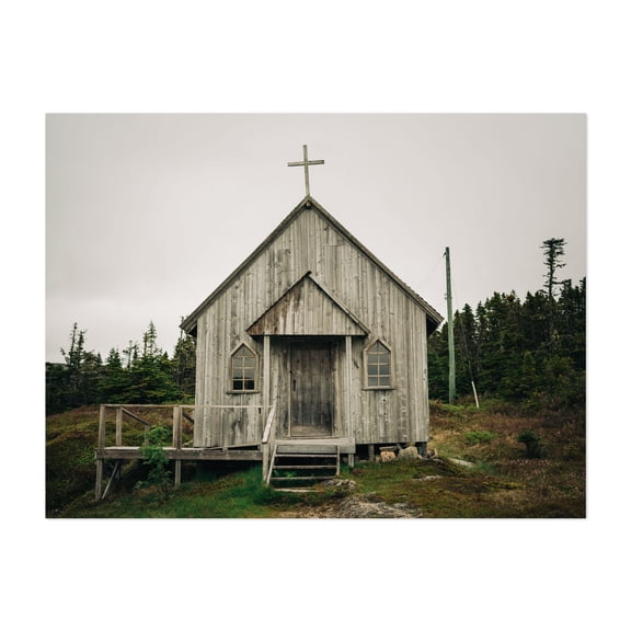 Random Passage Site, New Bonaventure 02 - New Bonaventure Newfoundland and Labrador Canada Photography Rustic Architecture Rural Farmhouse Scenic Landscape Unframed Wall Art Print 9 x 12 inches