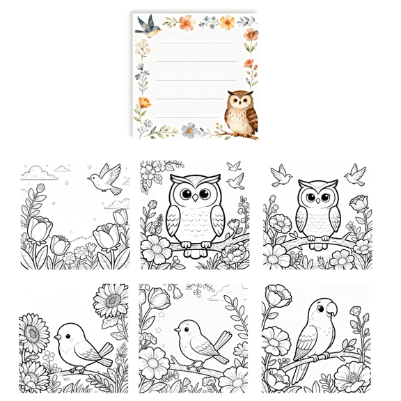 Random Pattern Double-Sided Sticky Notes - 100 Pcs, Coloring Side & Reminder Writing Side, Decorative Memo Pads