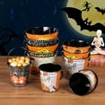 thumbnail image 1 of Random Patterns Iron Halloween Candy Buckets, Pumpkin Storage Pail Halloween Candy Sorting Iron Pail Children Carry Iron Mini Pail for Halloween Party Decorations, 1 of 9