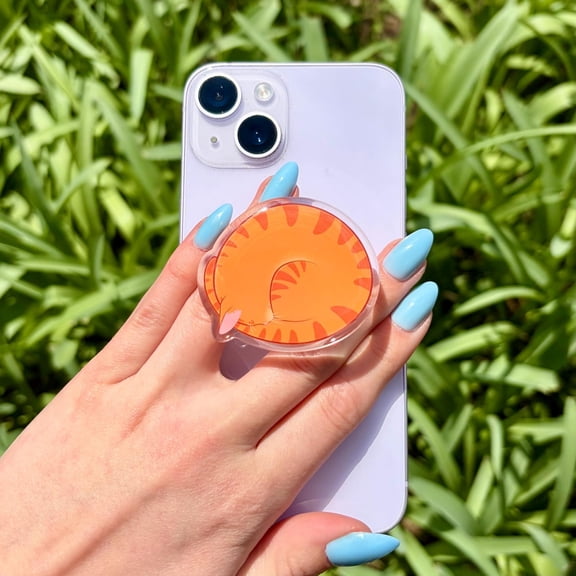 Random Sleeping cat pop phone grip stand
