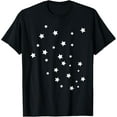 thumbnail image 1 of Random Star Themed Graphic Stars Print for Star Lover T-Shirt men and women can wear, black, white, gifts, 1 of 4