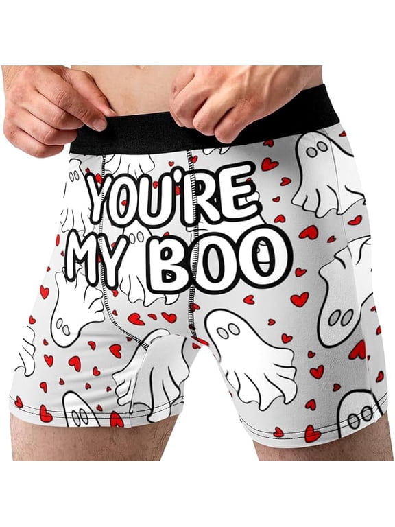 Men's You're My Boo Halloween Boxer Briefs Funny Ghost Underwear