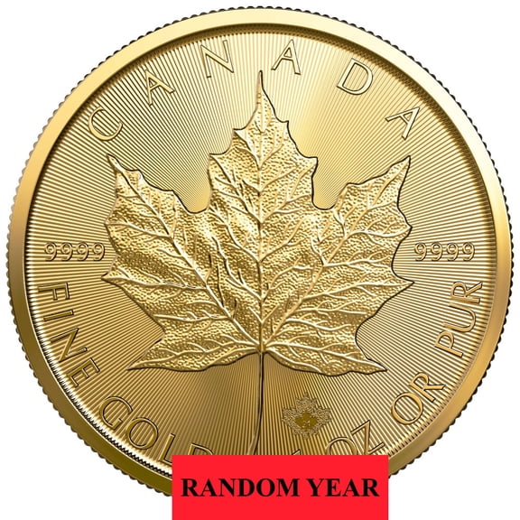 Random Year - 1 oz Canadian .9999 Fine Gold Maple Leaf Coin BU