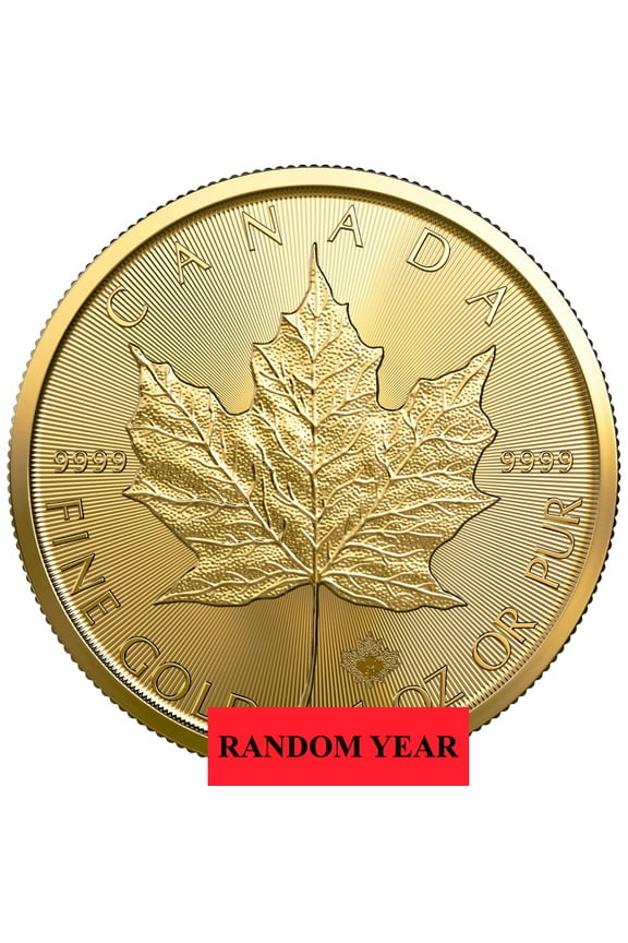Random Year - 1 oz Canadian .9999 Fine Gold Maple Leaf Coin BU