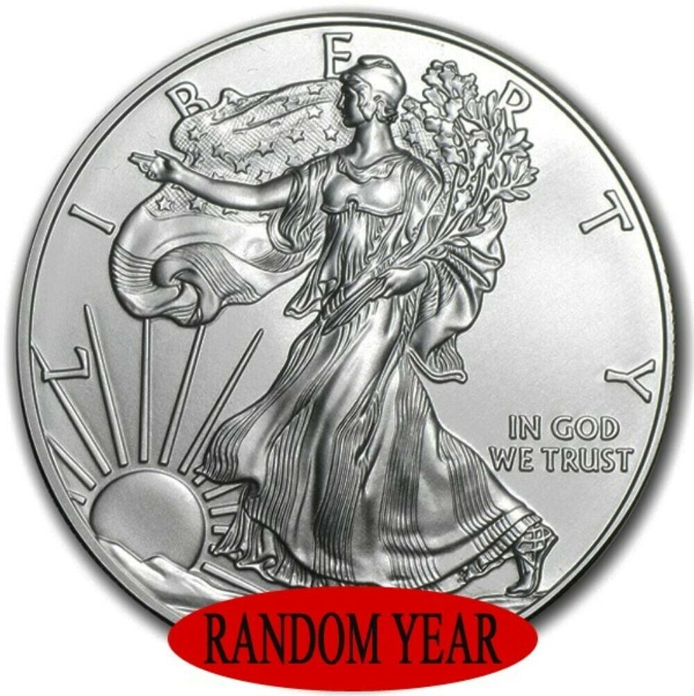 U.S. MINT Random Year - American $1 Silver Eagle 1 oz .999 Fine Silver Coin BU
