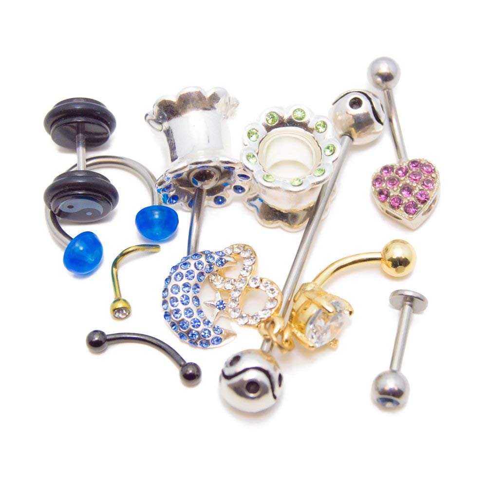 Randomly Picked Body Jewelry Pack [30 Pieces Belly/Nose/Nipple/Tongue