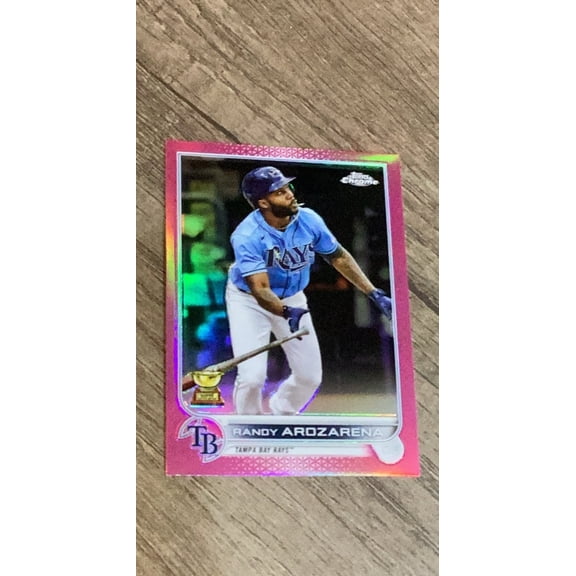 Randy Arozarena MLB Tampa Bay Rays 2022 Topps Chrome Pink Refractor 161 trading card
