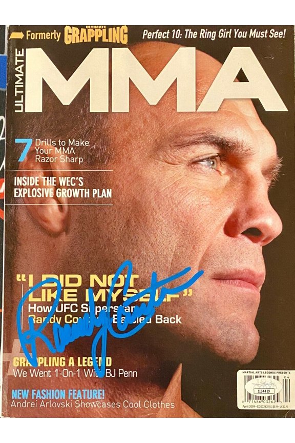 Randy Couture Signed Autographed Ultimate MMA Magazine JSA Authentic April 2009