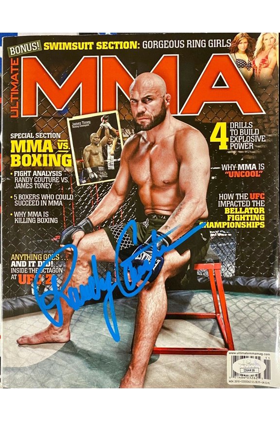 Randy Couture Signed Autographed Ultimate MMA Magazine JSA Authentic Nov. 2010
