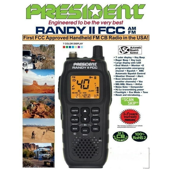 Randy II FCC - First FCC Approved AM/FM Handheld CB Radio