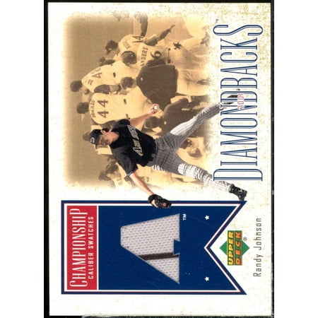 Randy Johnson Card 2002 Upper Deck Championship Caliber Swatch #RJ