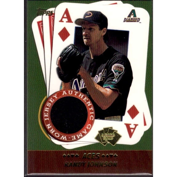Randy Johnson Jsy Card 2002 Topps 5-Card Stud Aces Relics #5ARJ