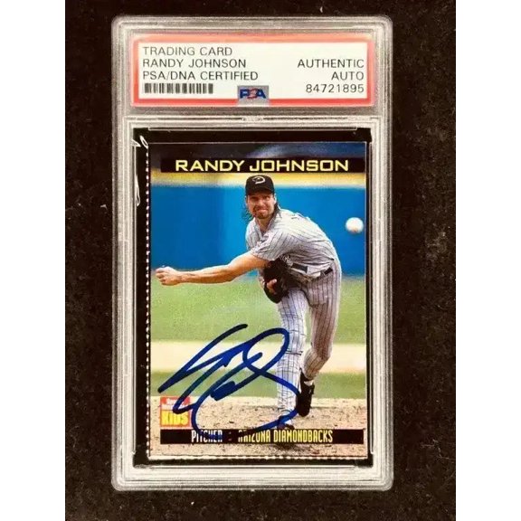 Randy Johnson Signed Arizona Diamondbacks 1999 Sports Illustrated for Kids Card, PSA/DNA Authenticated and Slabbed